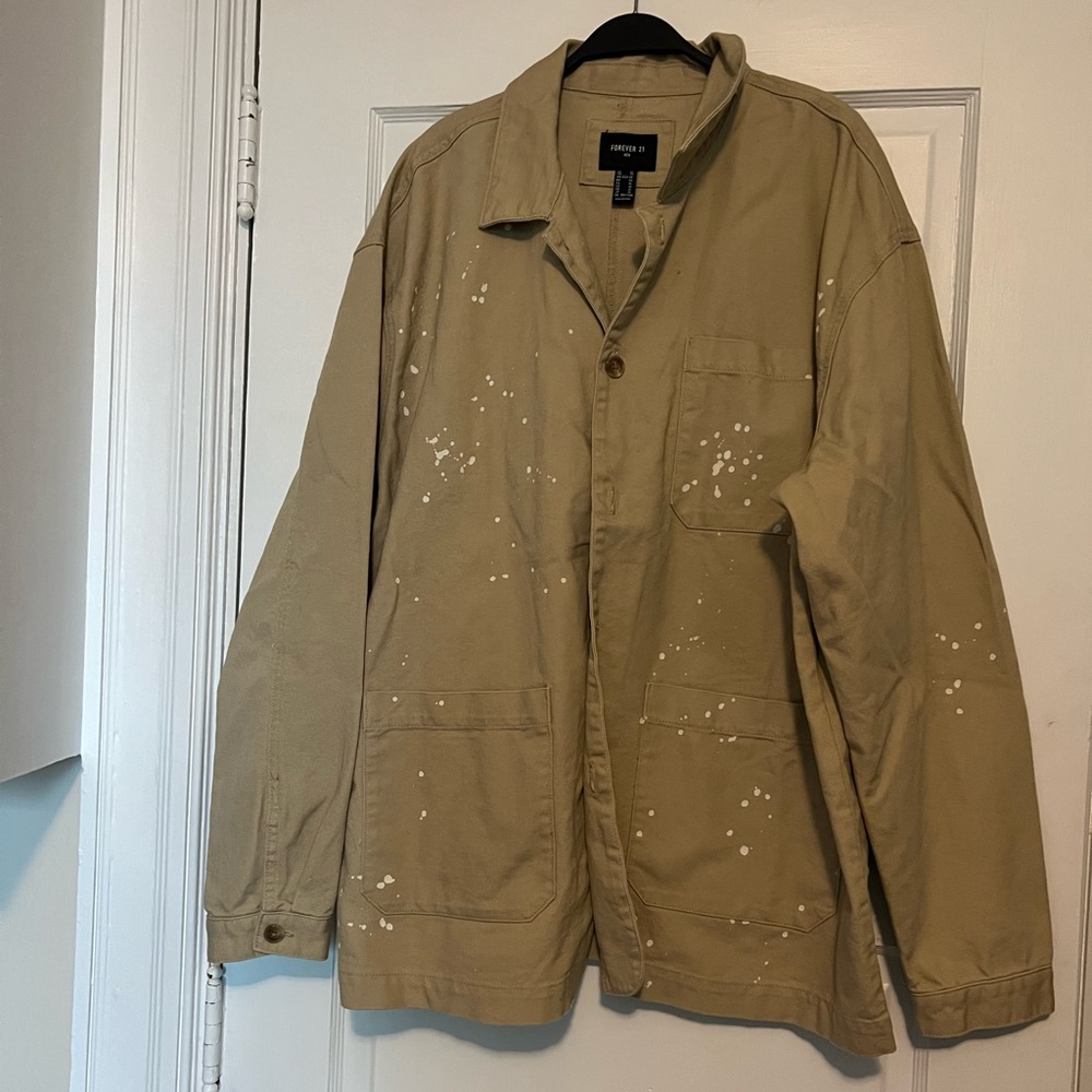 Paint Splattered Canvas Jacket